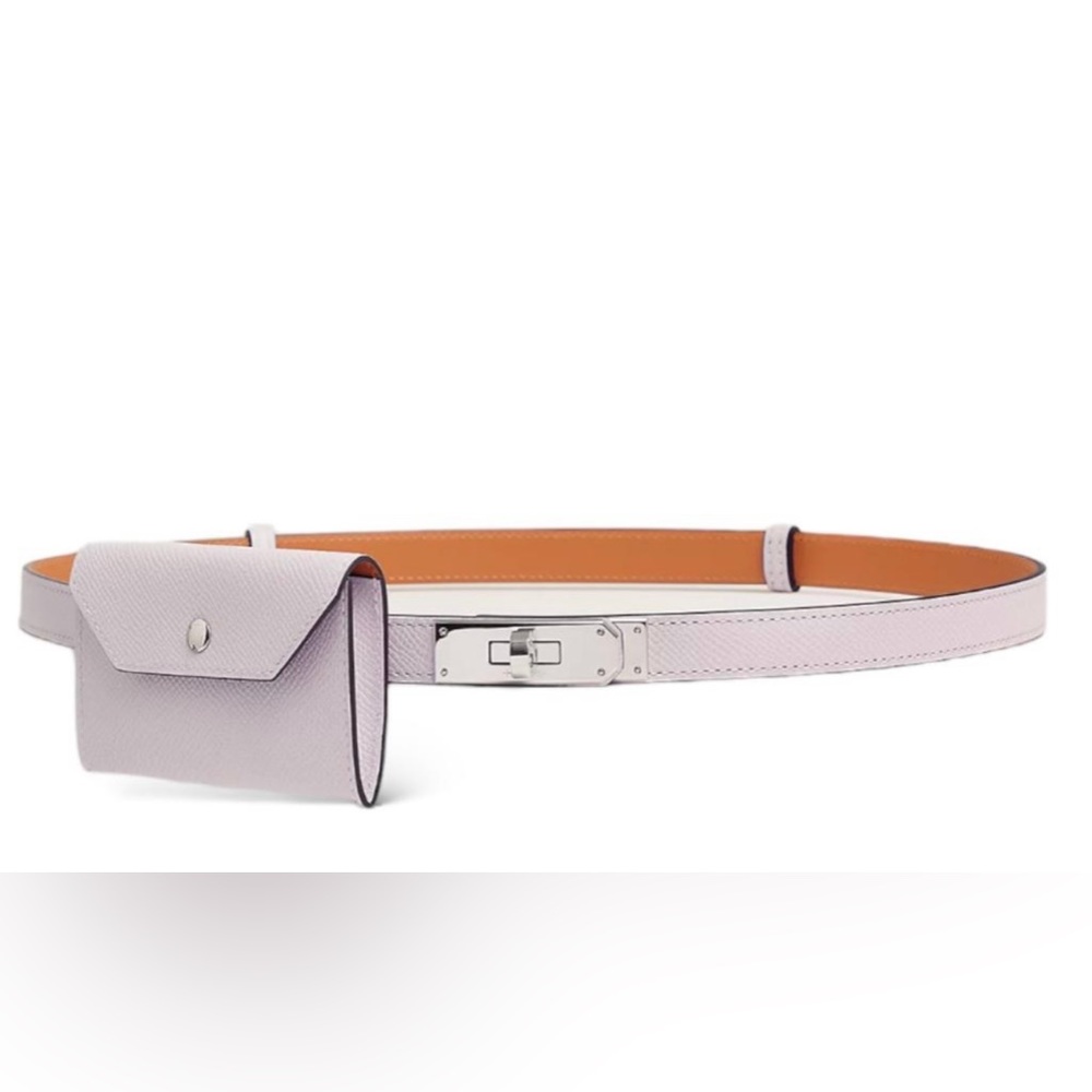 NWT Hermes Kelly 18 Pocket Belt Mauve Pink